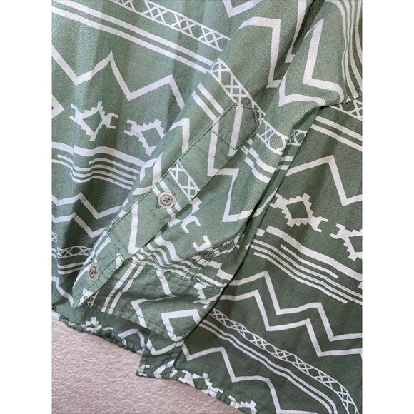 MENS WESTERN TRIBAL Aztec LONG SLEEVE Button Up SHIRT S art Modern Amusement - Picture 7 of 9